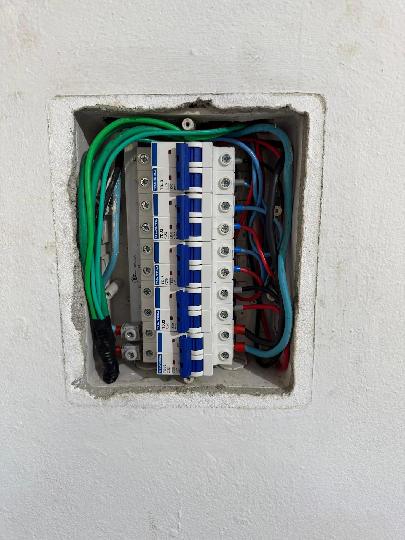 Organização de quadro elétrico